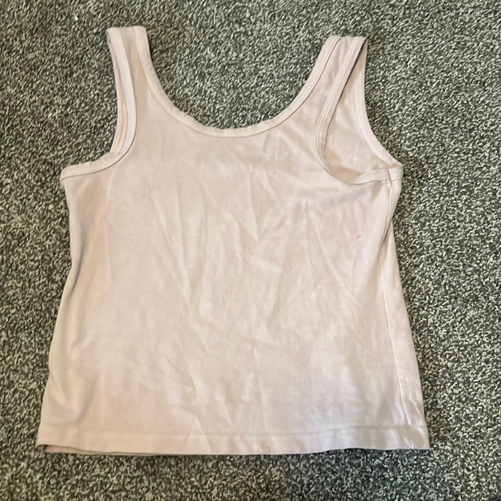 Light pink tank top brandy Melville v neck